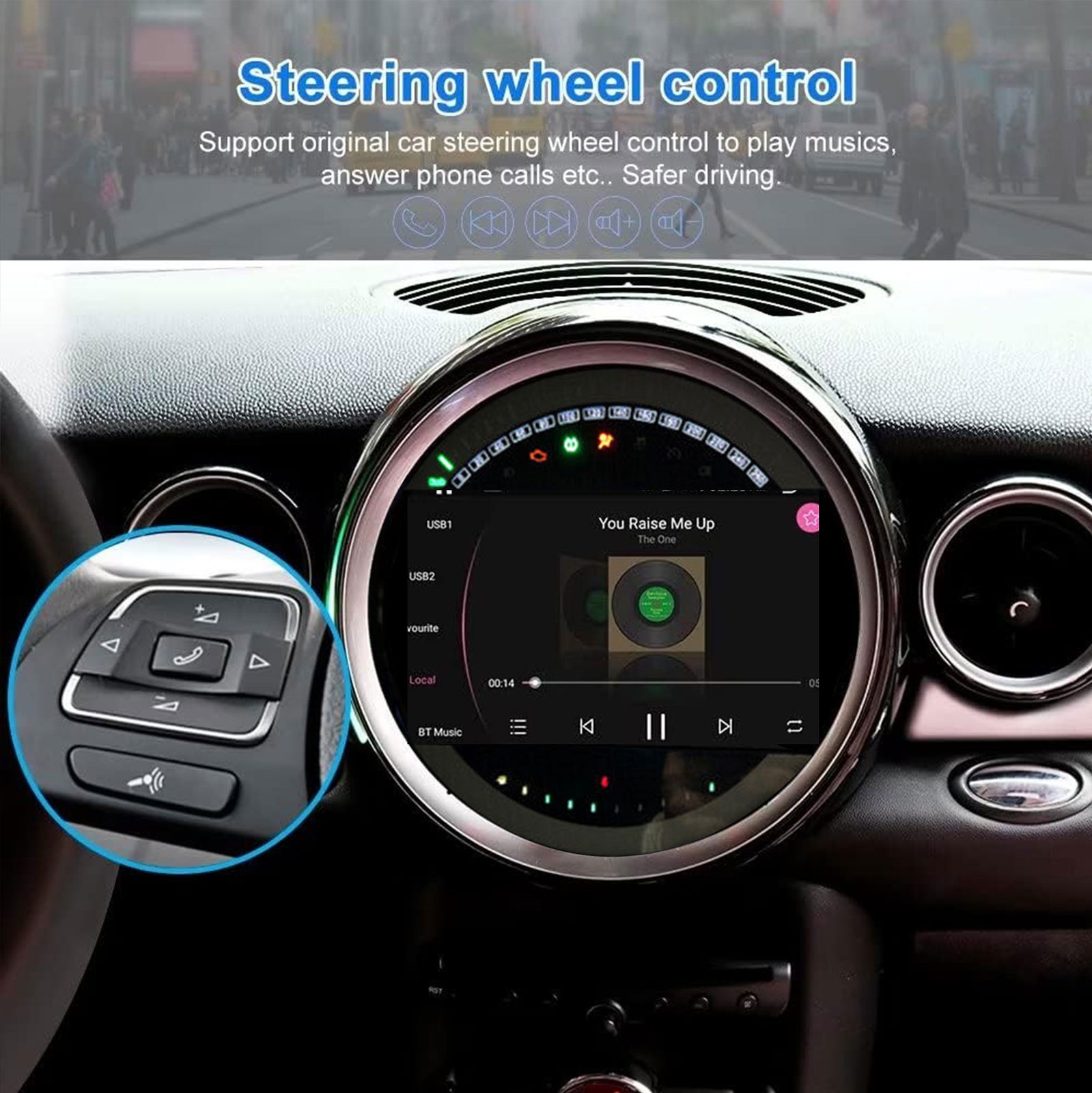 Android 13 Screen Display for BMW Mini Cooper 2007-2015 MPH R60 R56 GPS Carplay