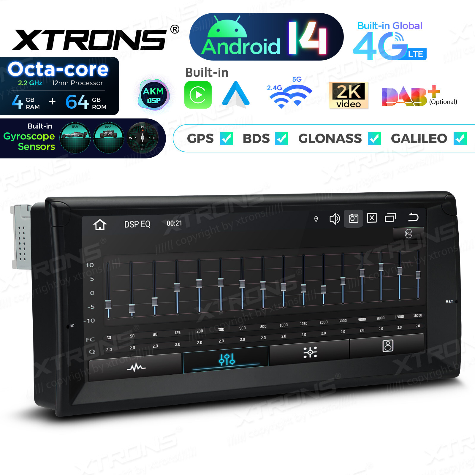 For BMW E39 E38 Android 14 GPS Navigation 10.25 Car Stereo 8-Core 4GB 64GB LTE