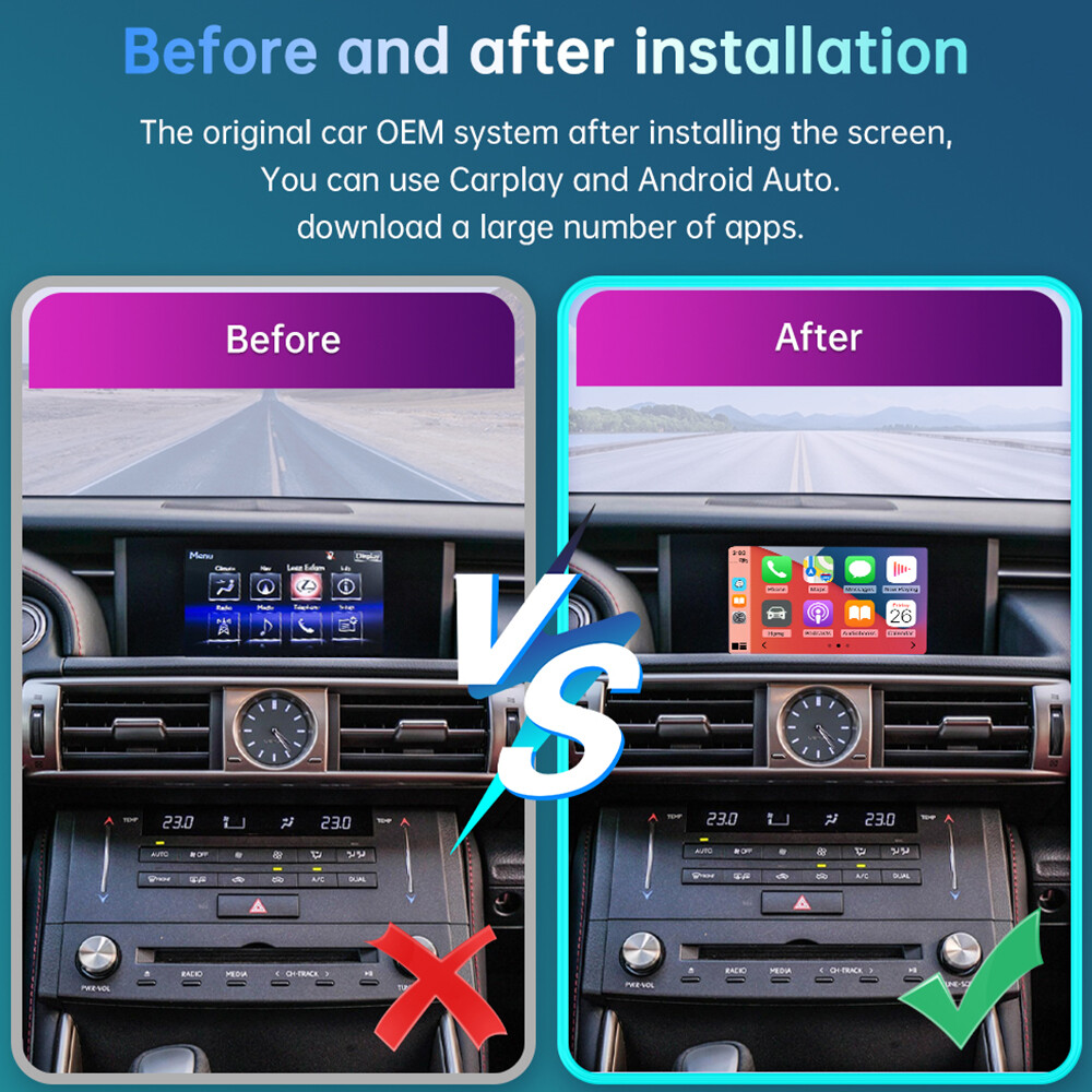 For Lexus IS 2014-2019 Wireless Carplay Android Auto Module Mirror Link AirPlay