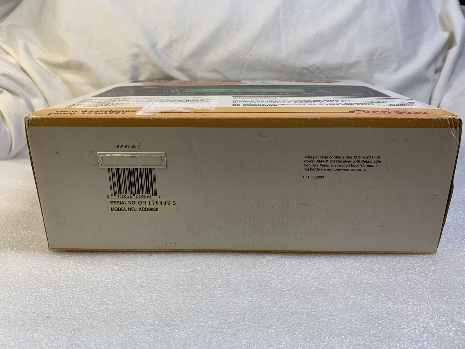 Jensen XCD 9020 Car AM/FM CD RECEIVER with Detachable Face Plate- New in Box