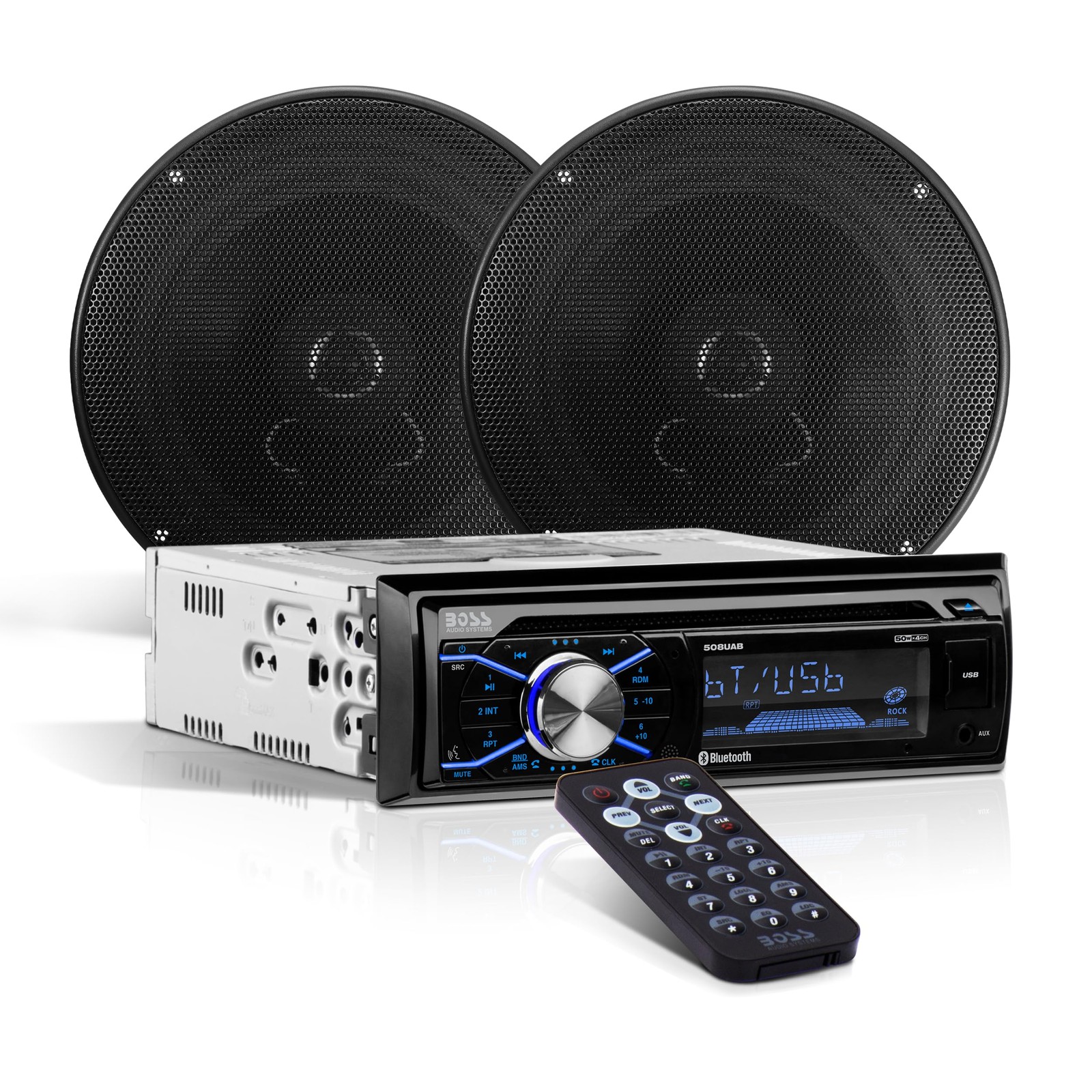 Boss 508Uab Bluetooth Am Fm Receiver With 6.5 Inch Speakers And Remote