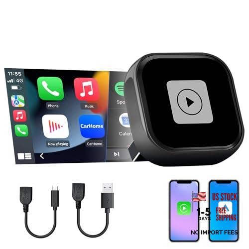 Mini 2-in-1 Wireless CarPlay &ndroidutodapter for iOS 10+ &ndroid 11+, Plug & A