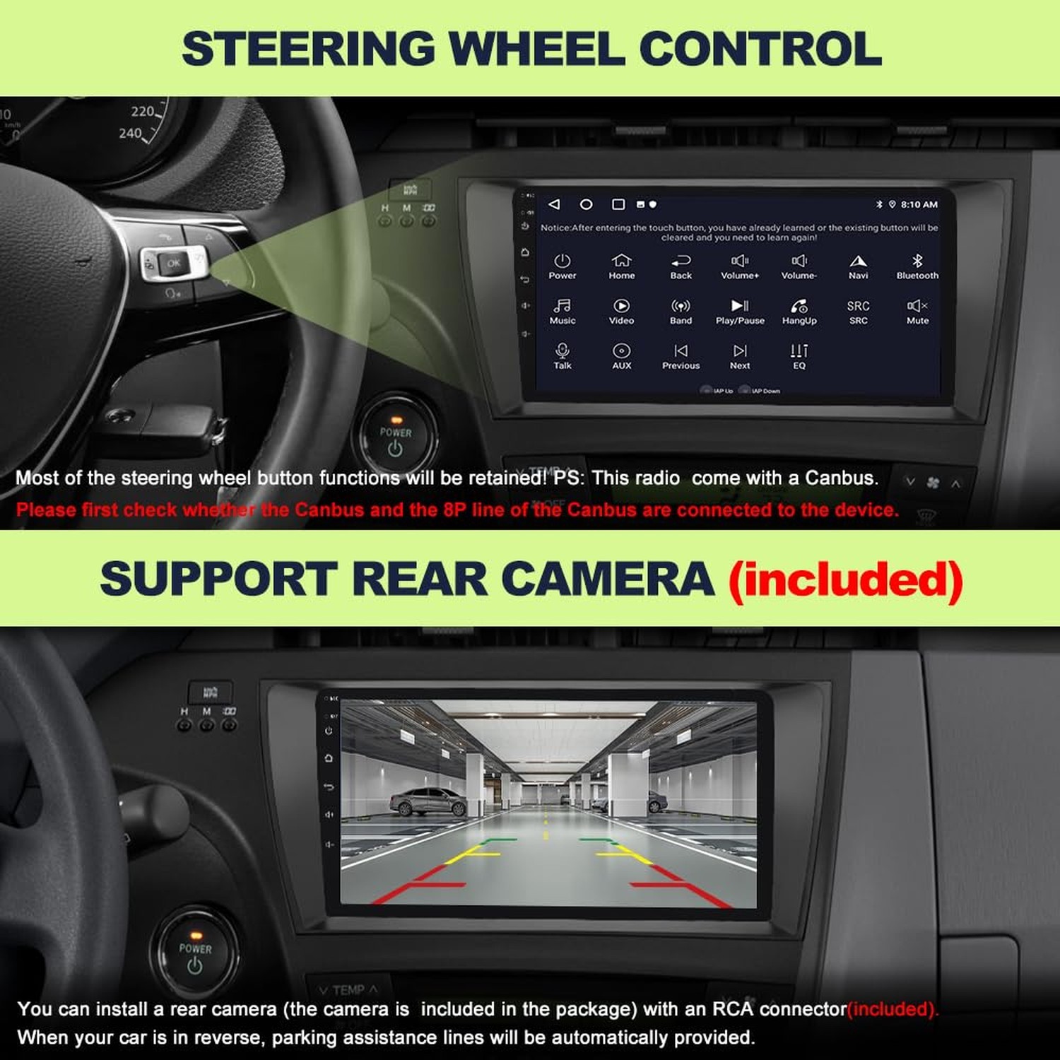2+64GB Car Radio Stereo for Toyota Prius 2010-2015 9Inch Android Head Unit To…