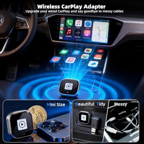 2026 Upgrade 2-in-1 Wireless CarPlay & Android Auto Adapter – Plug & Play