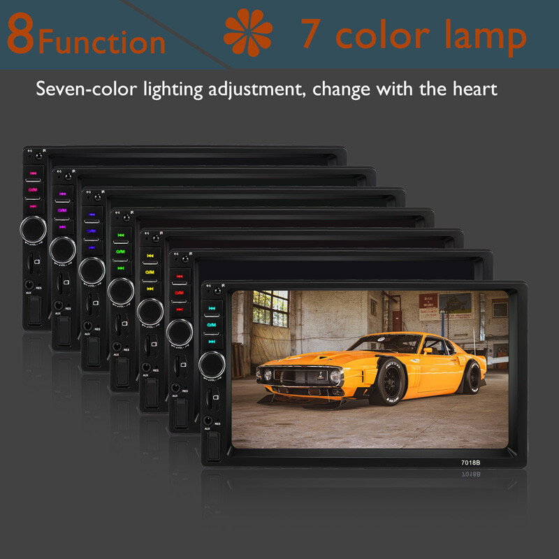 7″ Double 2DIN Android/IOS Car Stereo MP5 Player GPS Radio Bluetooth WiFi+Camera