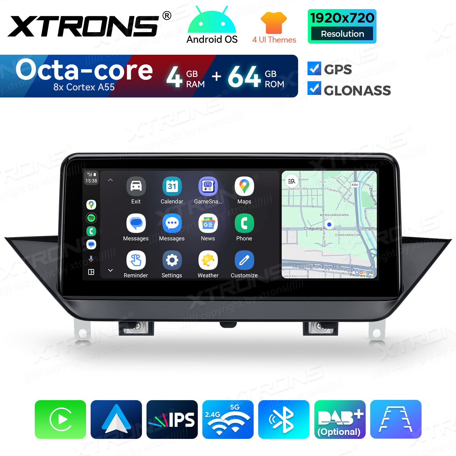 For BMW X1 E84 CarPlay Android14 Car Stereo Radio Wifi Navigation GPS 64G 10.25″