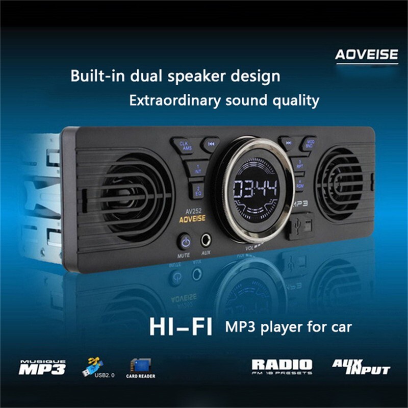 Single Din MP3 Player Car Stereo Audio Bluetooth FM/USB/TF/SD/AUX-IN Head Unit