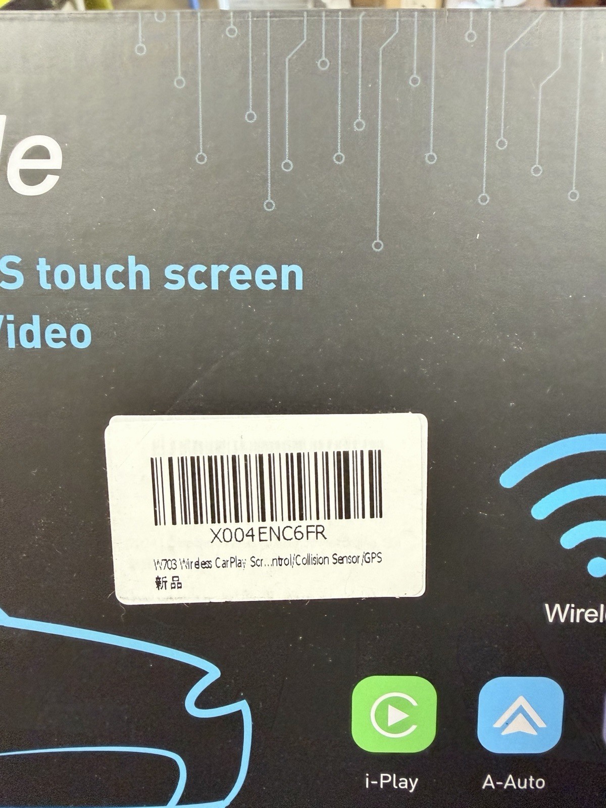 Carpuride W703 Wireless CarPlay for Apple CarPlay & Android Auto, 7″ Backup Cam
