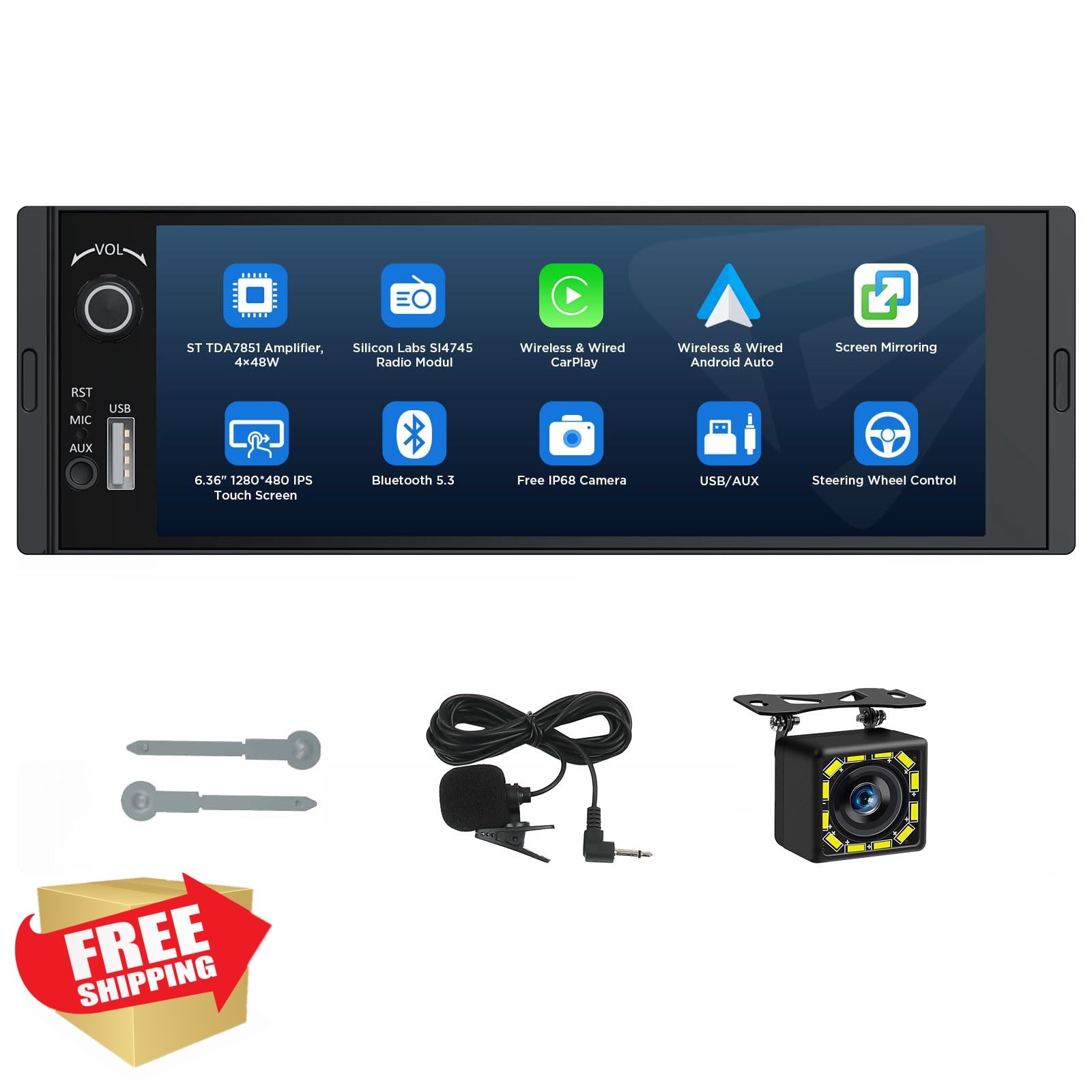 EONON 6.36″ 128MB Car Stereo