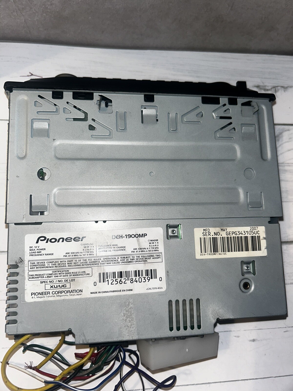 Pioneer DEH-1900MP CD Player In Dash Receiver