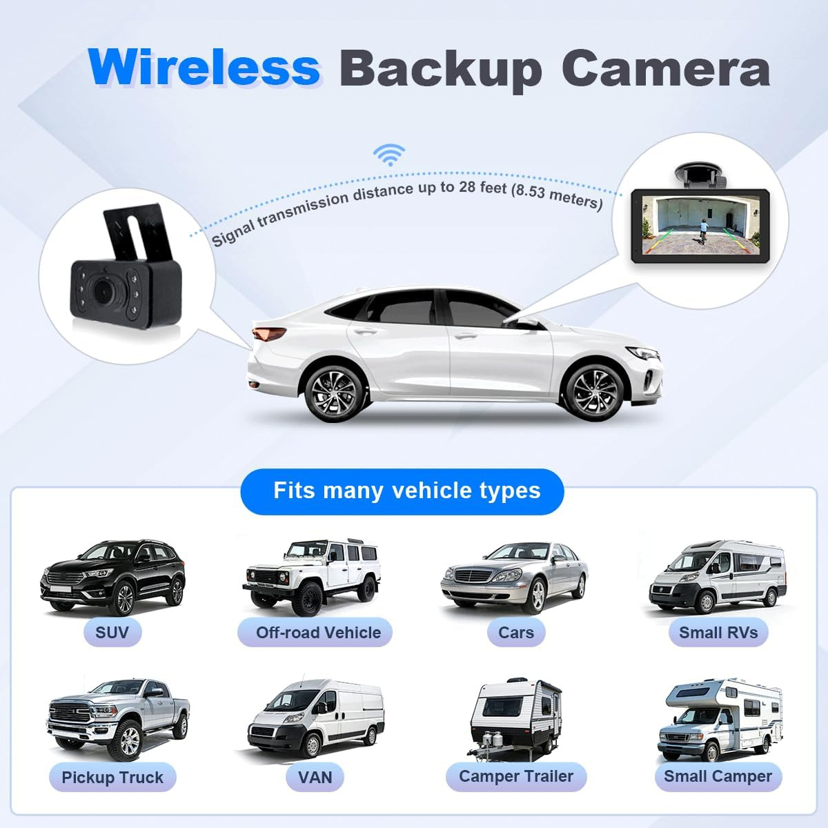 6.1 Inch Portable Car Screen, Wireless & Wired Carplay Android Auto, 1080P Wirel