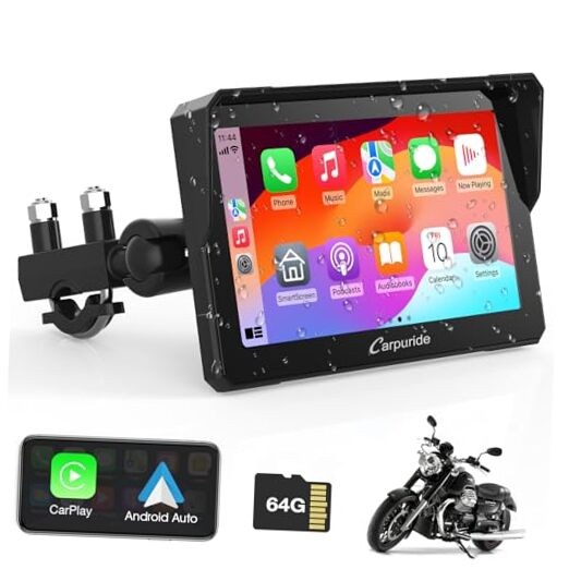 W702 for Motorcycle, 7 inch Waterproof Touchscreen, Portable Carpuirde w702