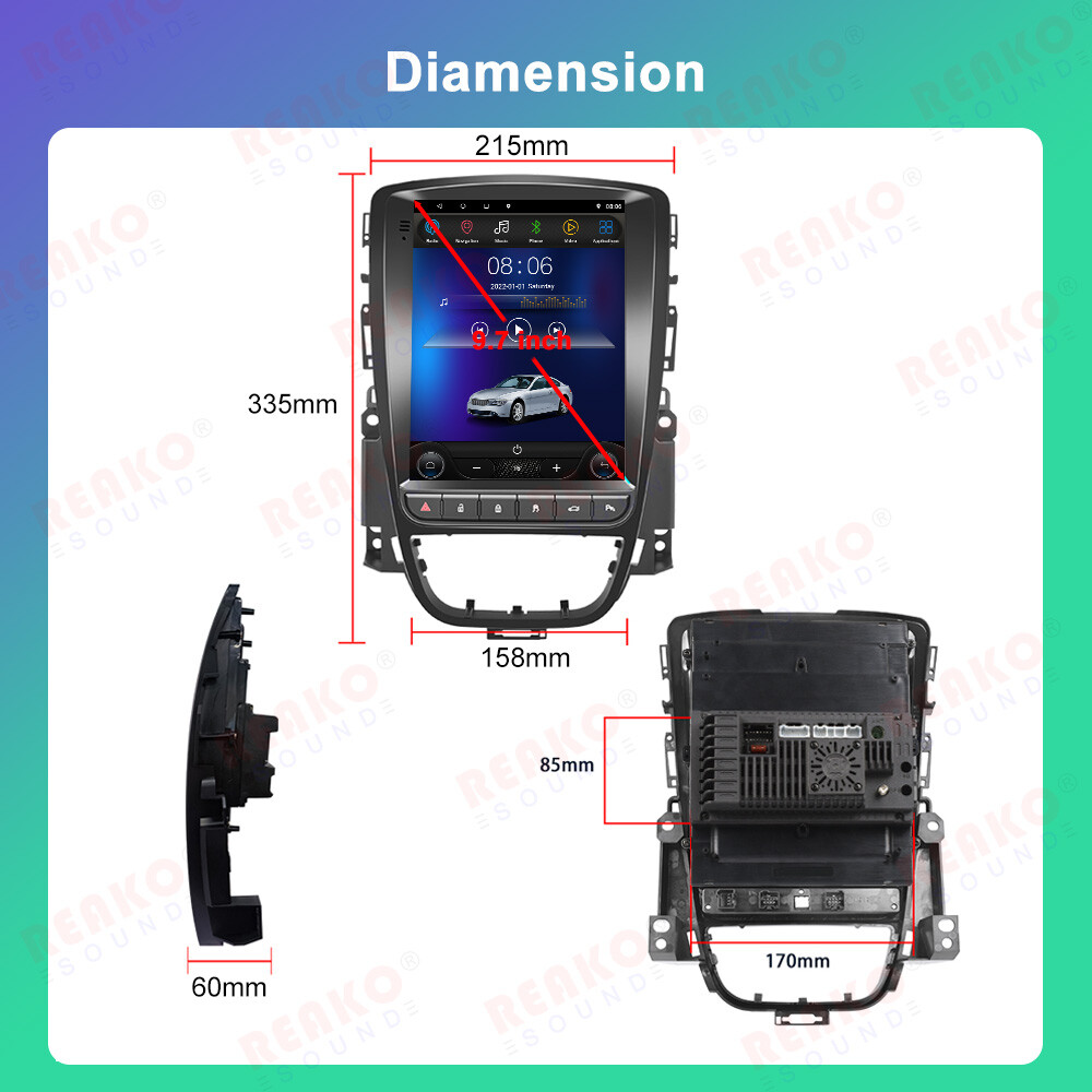 2+64G 9.7inch Android 12 Car Radio Stereo Carplay For Buick EXCELLE Verano 09-14