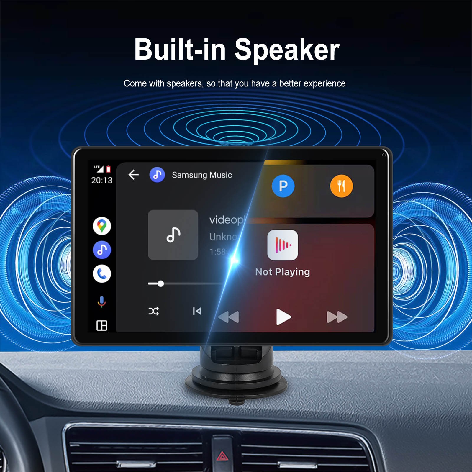 8″ Touch Screen Apple CarPlay Android Auto Horizontal Vertical Switching Display