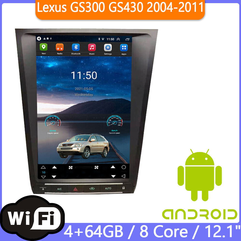 12.1″ Tesla Style Car Gps Navigation Radio For Lexus Gs Gs300 Gs350 2004-2011