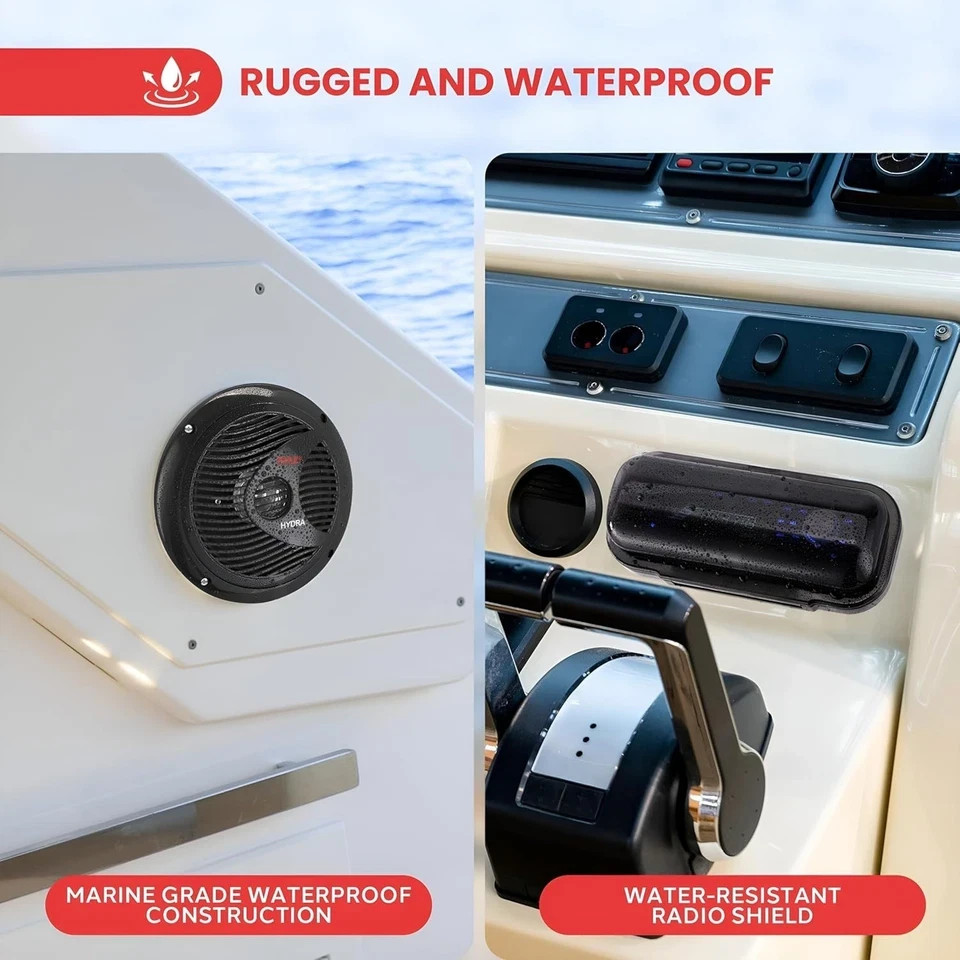 Pyle 6.5” Bluetooth Car Stereo, Waterproof , Single DIN Radio, 200-watt