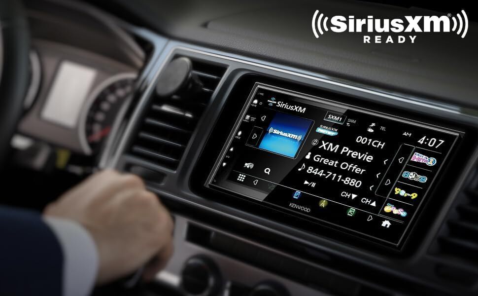 KENWOOD DMX4710S Car Stereo Apple CarPlay & Android Auto + SiriusXM SXV300v1