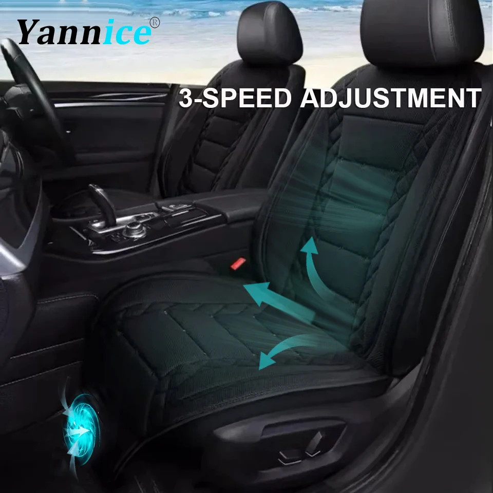 Universal Car Summer Cool Air Seat Cushion 12V/24V USB Charging Breathable Car S