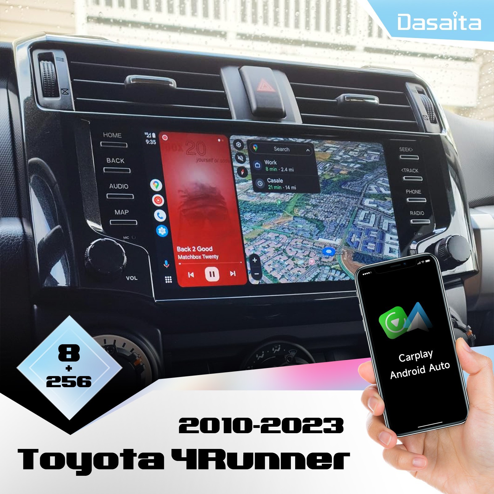 Dasaita 9″ Car Radio for Toyota 4Runner 2010-2023 Vivid 13 DTS 4G LTE WiFi GPS
