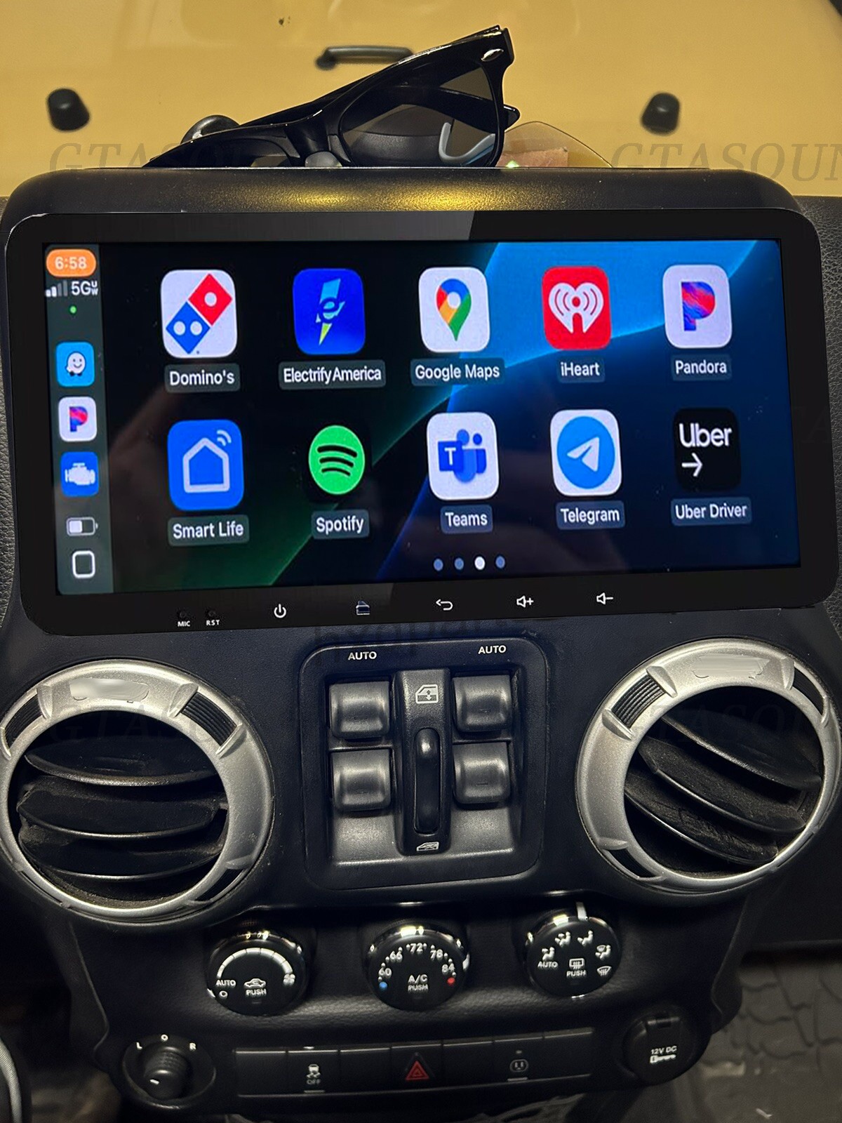 For Jeep Wrangler 2007-2018 Carplay Car Stereo Radio Android 14 RDS GPS 2+64