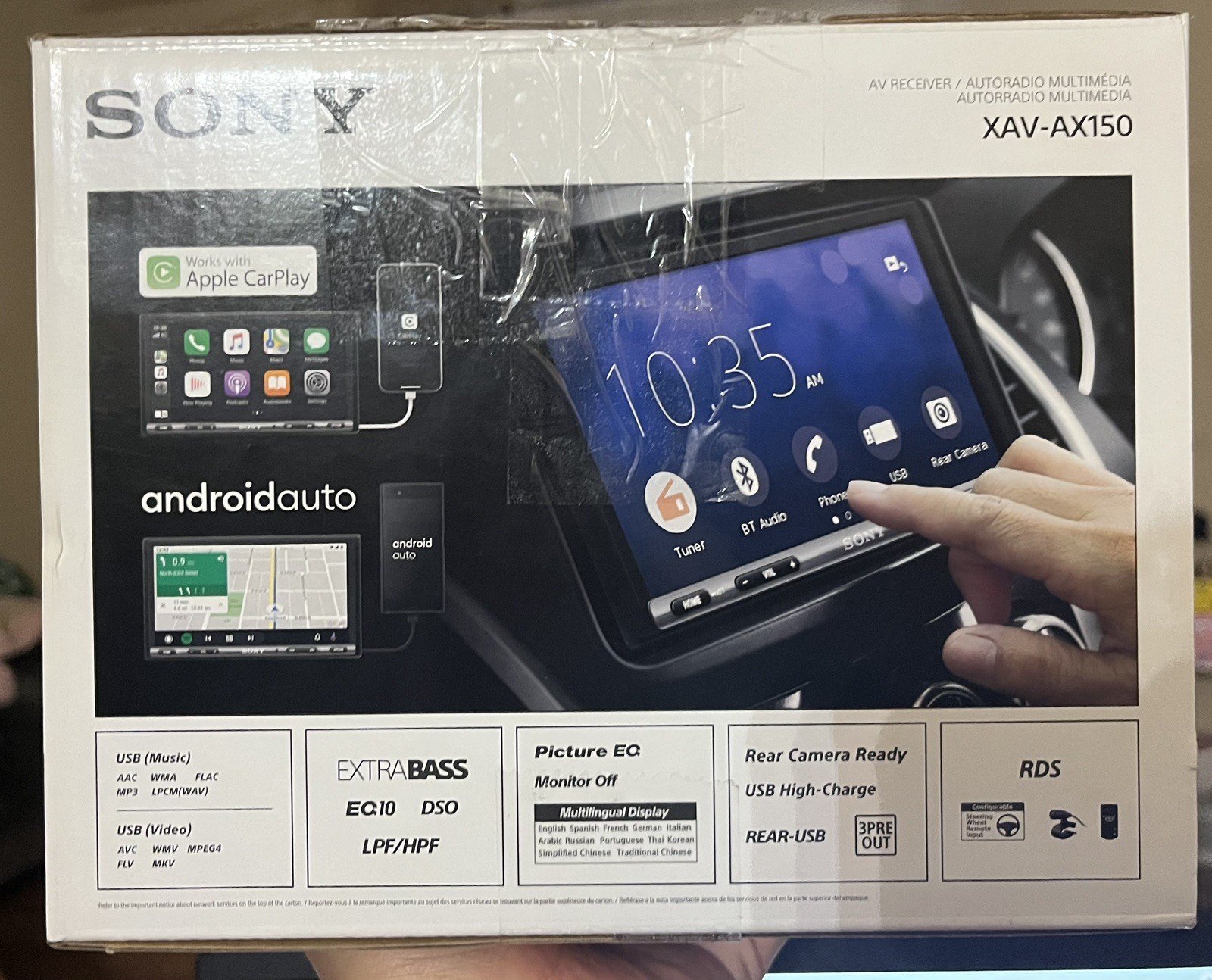SONY XAV-AX150 6.95″ Apple CarPlay Android Auto AV Digital Media Receiver
