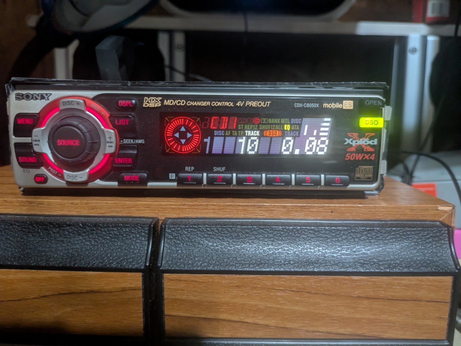 VTG Sony Flagship Mobile ES CDX C8050X CD Car Stereo BT Audio Spectrum Analyzer