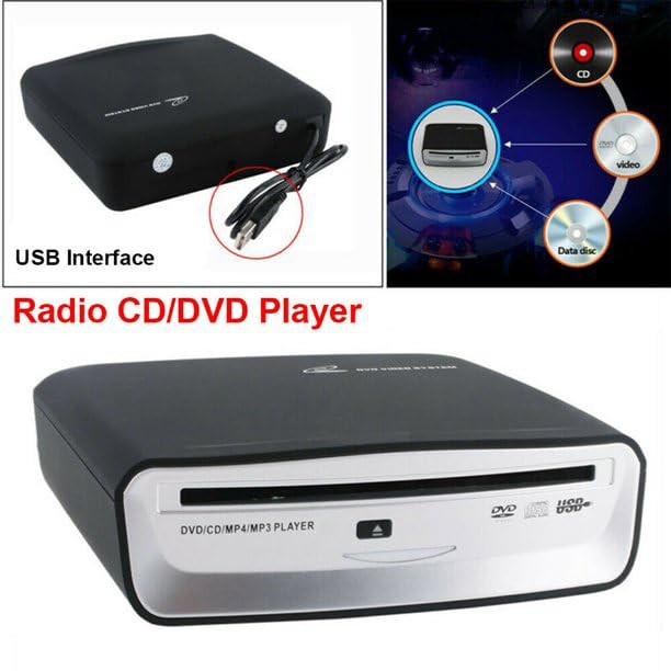 External CD Player USB Slot-Load Plug and Play for Android 4.4+, PC, TV