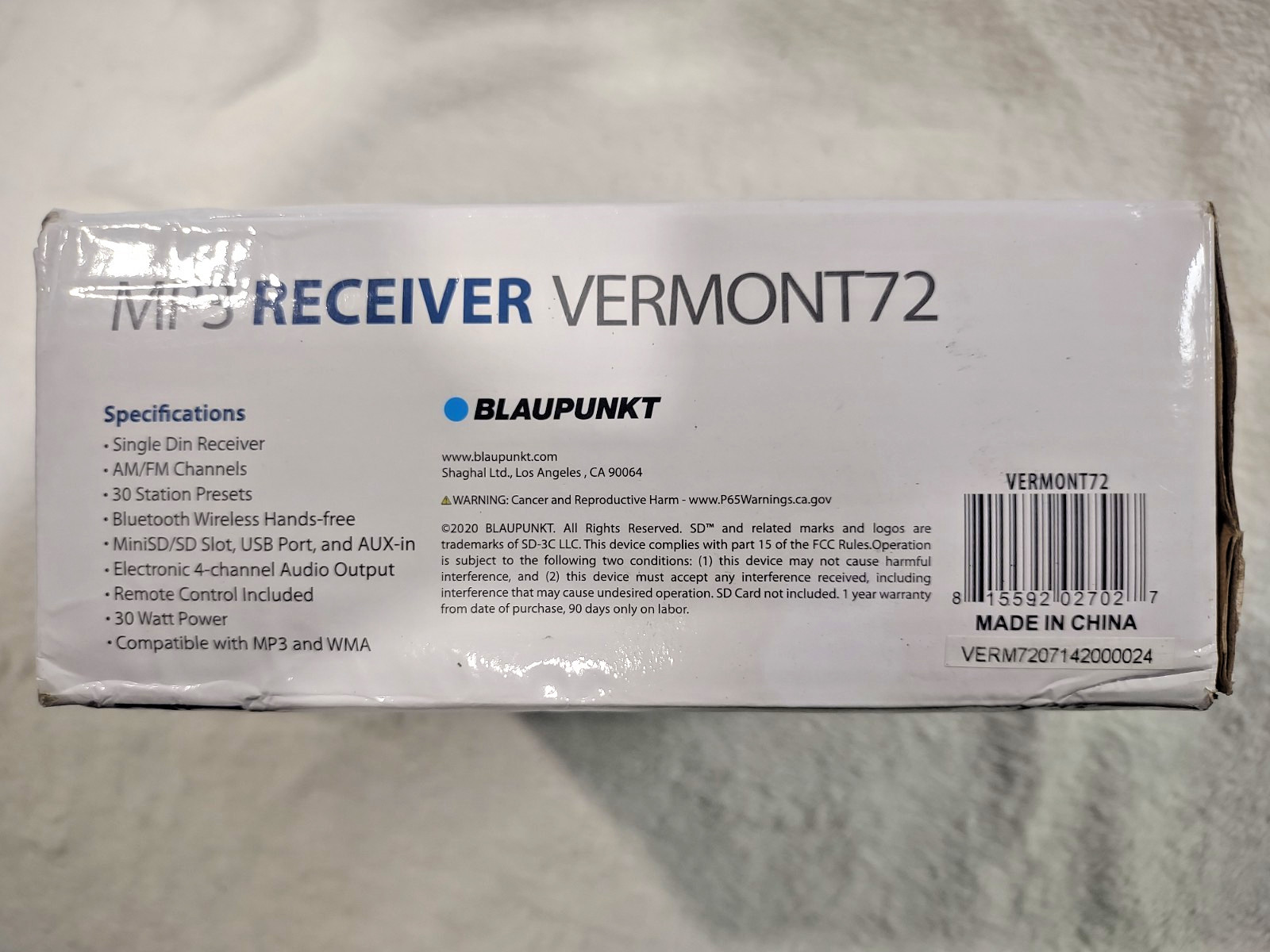 OPEN BOX – Blaupunkt VERMONT72 Mechless Receiver W/ Bluetooth – We Pay Shipping
