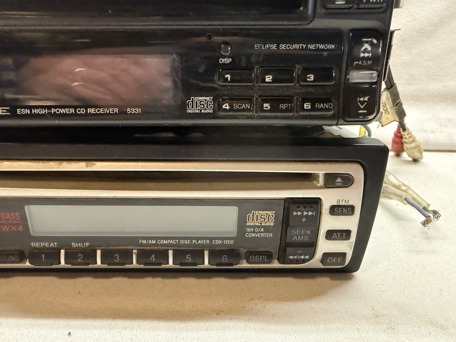 Car Audio Compact Disc Player Lot: Sony CDX-1200 & Eclipse 5331 – Parts /Repair