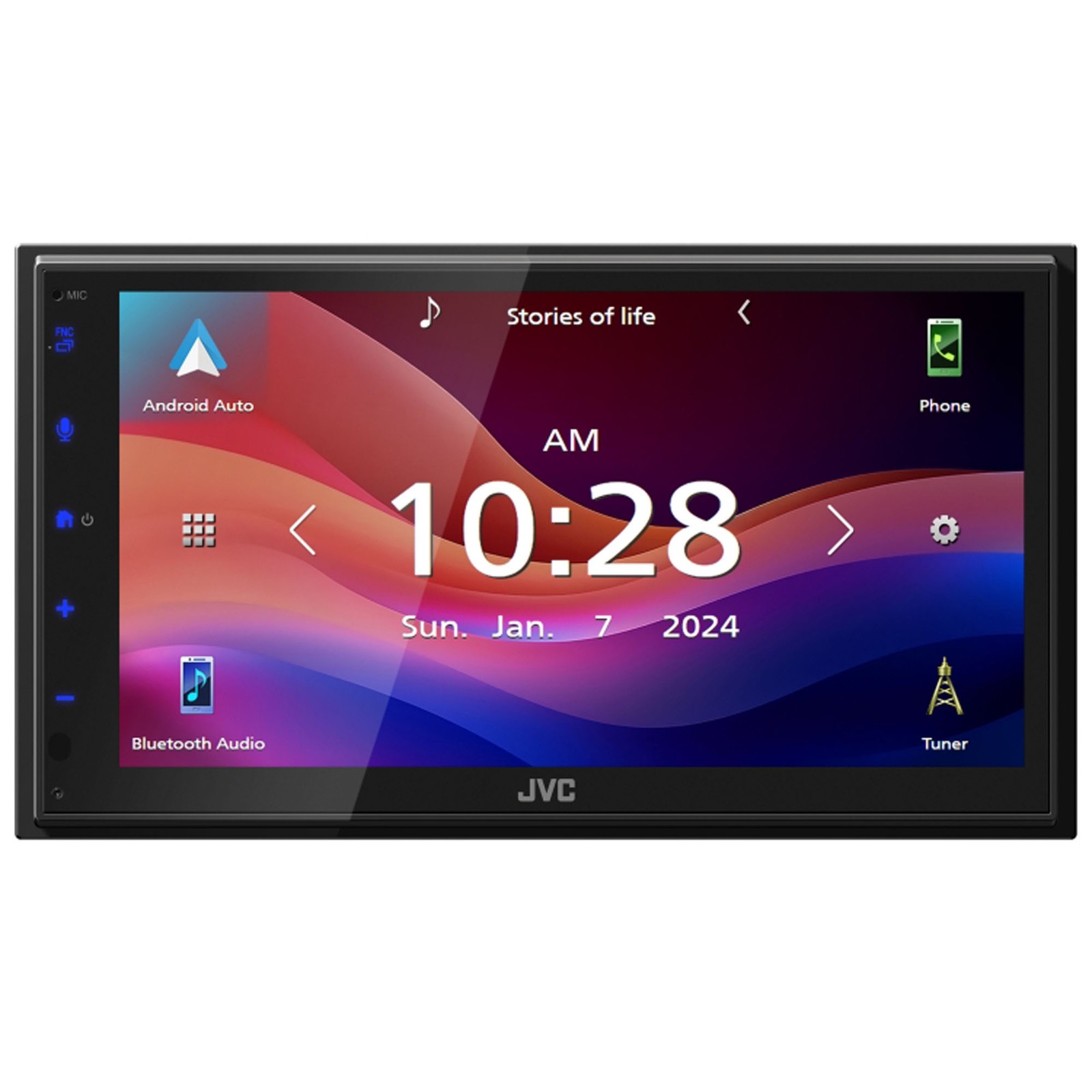 JVC KW-M590BT Digital Media Receiver Featuring 6.8″ Capacitive Touch Monitor,…