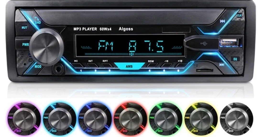 Upgrade Audio Systems 60Wx4 Car Stereo, Bluetooth, MP3, USB, Aux In, AM/FM Radio