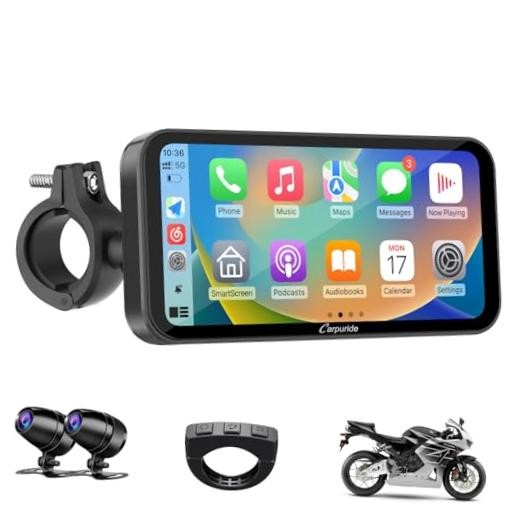 W603D Motorcycle GPS Carplay Screen, Wireless CarPlay & Android Auto 6.3 inch