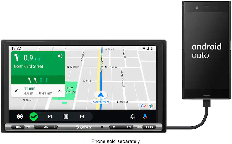 Sony XAV-AX3250 6.95″ Apple CarPlay Android Auto Bluetooth Media Receiver