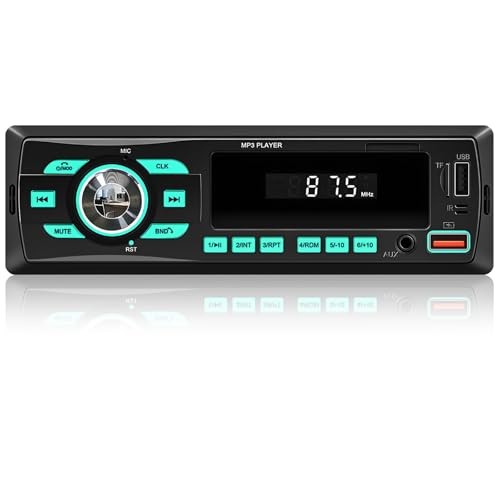 Car Radio Bluetooth Single DIN Car Stereo Audio, Car Audio with Dual Bluetooth