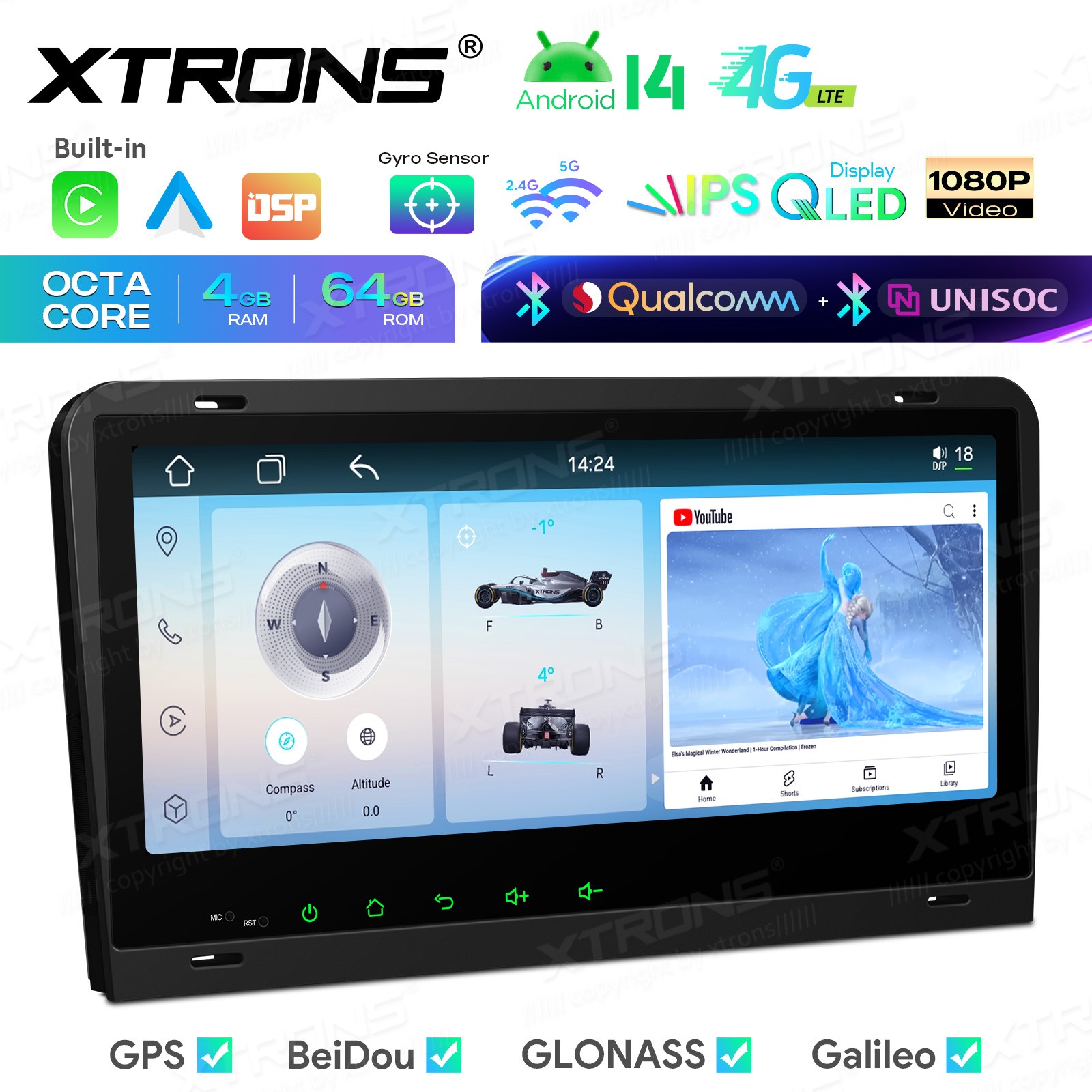 CarPlay Android Auto for Audi A3 S3 RS3 Android 14 8.8″ IPS Car Stereo Dual BT