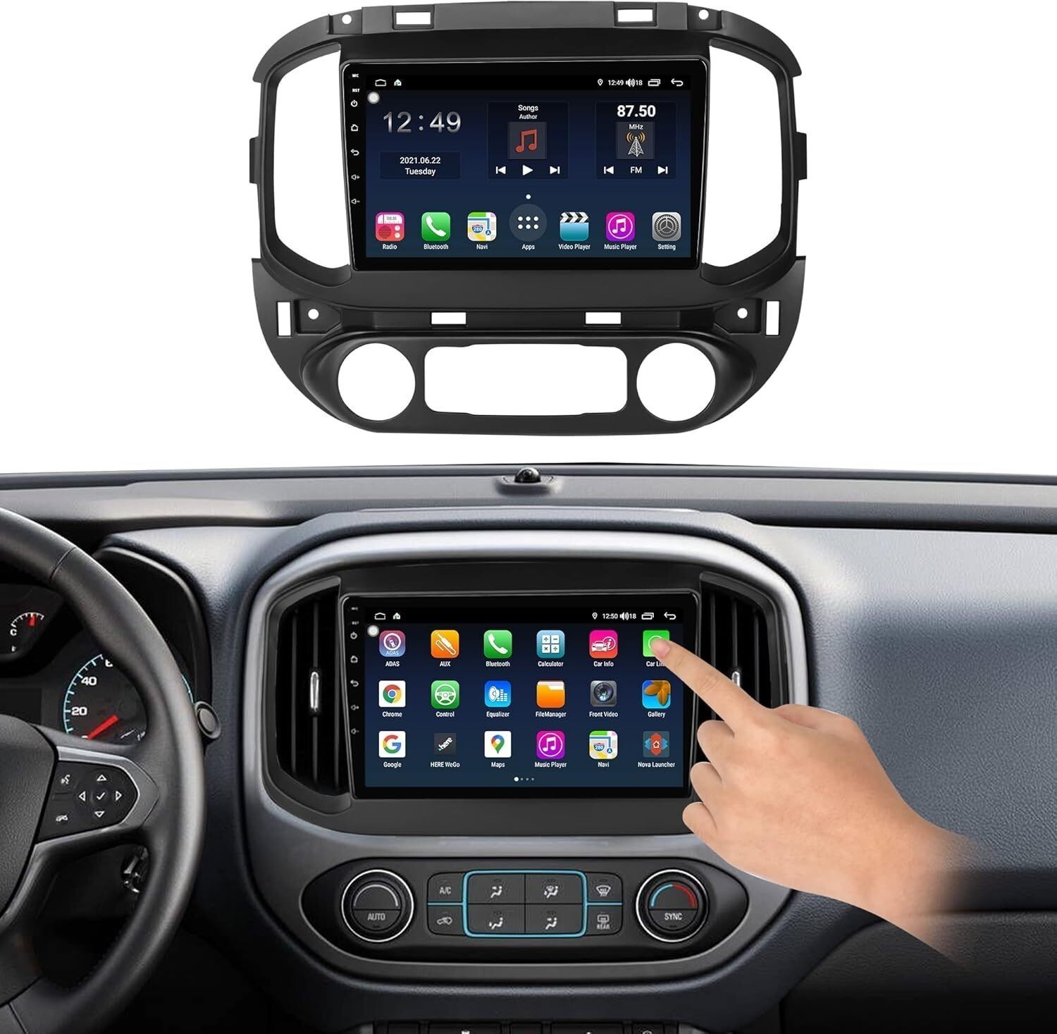 Car Radio Stereo Carplay For Chevrolet Colorado 2+64G 9in Player Radio