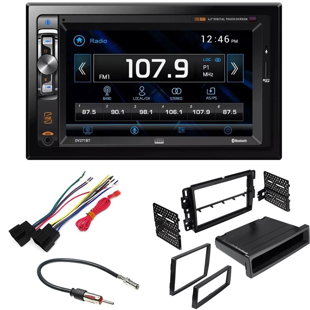 DV271BT CD/DVD Bluetooth Car Stereo AM/FM Radio For 2007-1203 Chevy Silverado