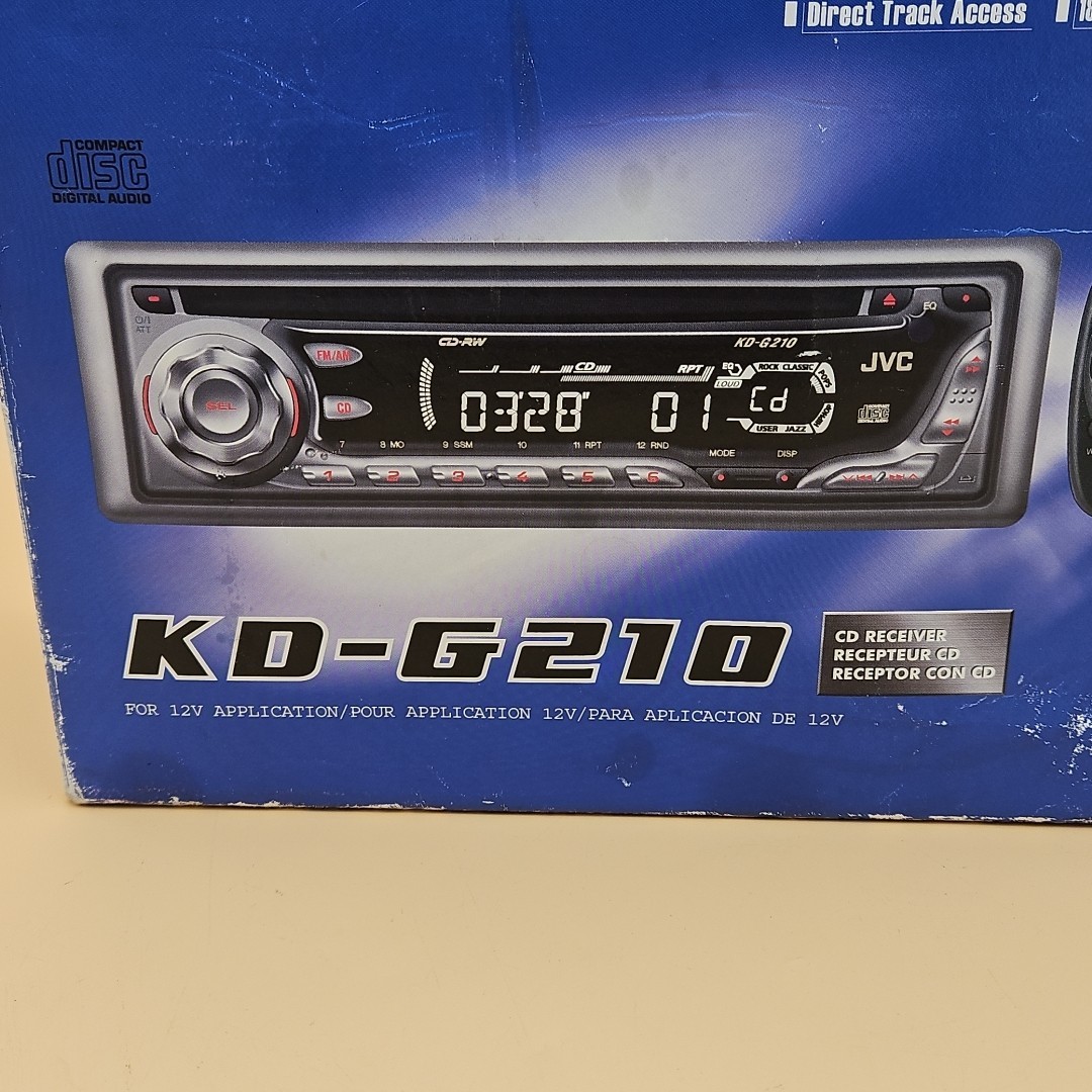 JVC KD-G210 CD Player Radio In Dash Receiver Automotive Vehicle Audio Brand New