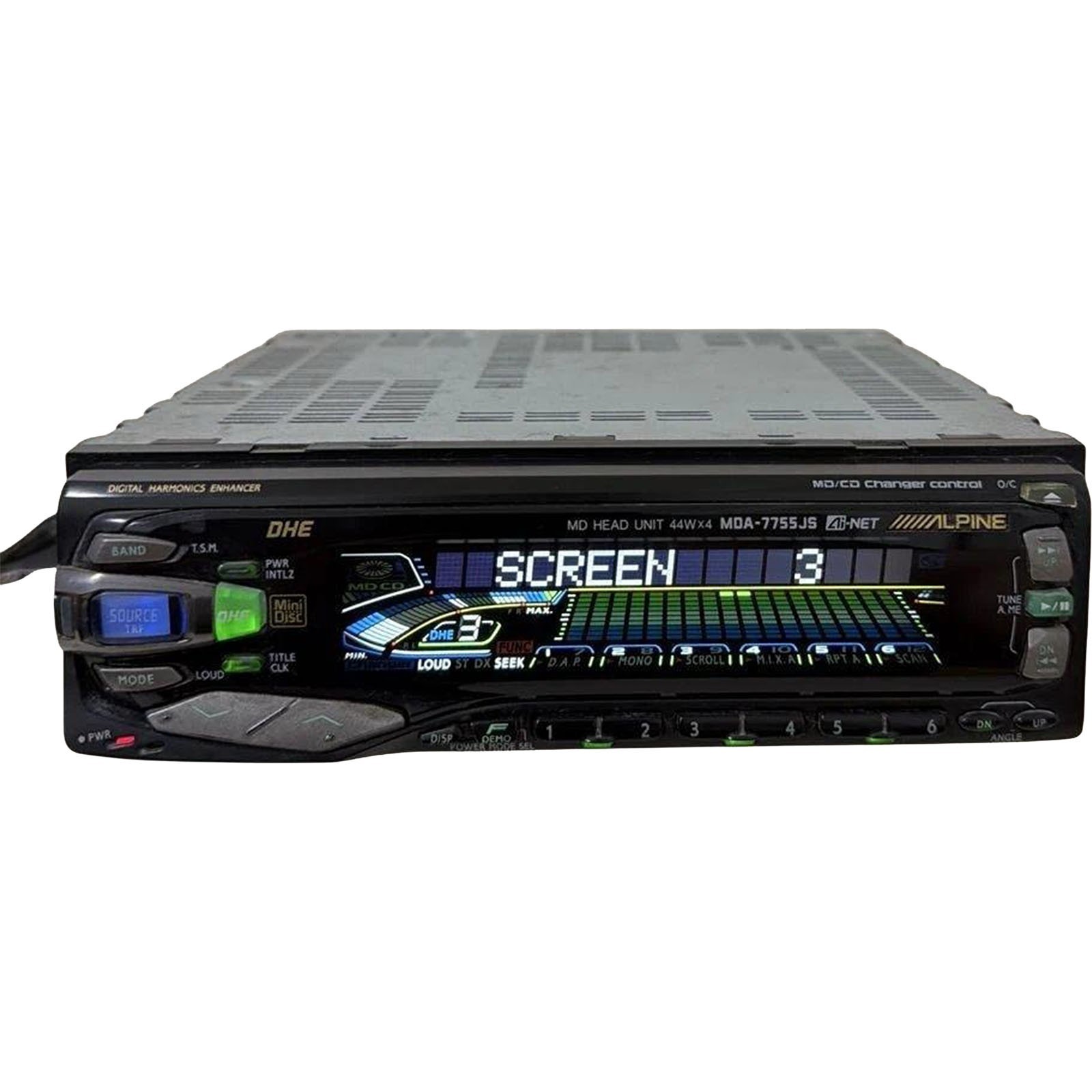 Untested Alpine MDA-7755JS MD Head Unit Car Audio MiniDisc Player 1-DIN Japan