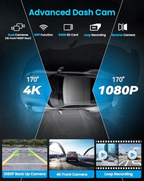 Portable Apple Carplay Screen, 10’’ Car Stereo Wireless Car Play & Android