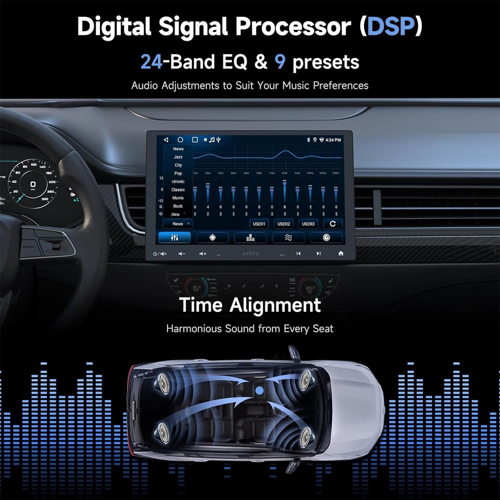 ATOTO FlexView Pro Floating Car Stereo Android GenAI 10″ GPS Radio Backup Camera