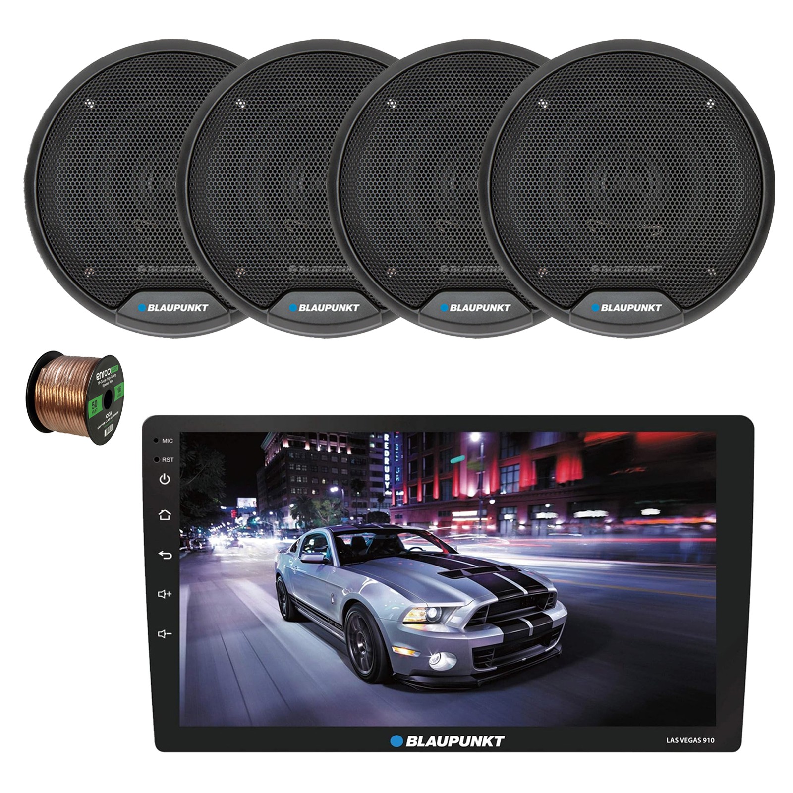 Blaupunkt Las Vegas 910 10″ Touchscreen WiFi Receiver, 4x 5″ 40W Speakers, Wire