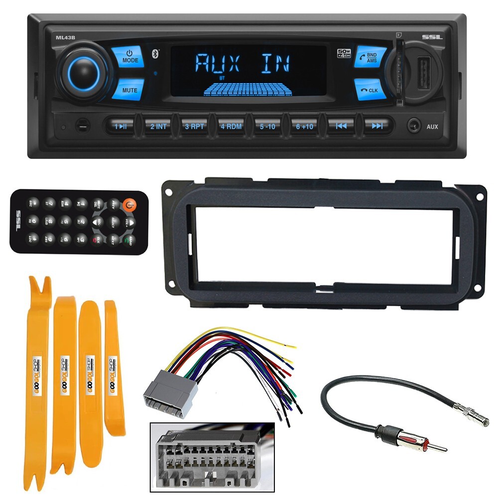 Bluetooth Car Stereo MP3/USB AM/FM Radio Install kit for 2002-2007 Jeep Liberty