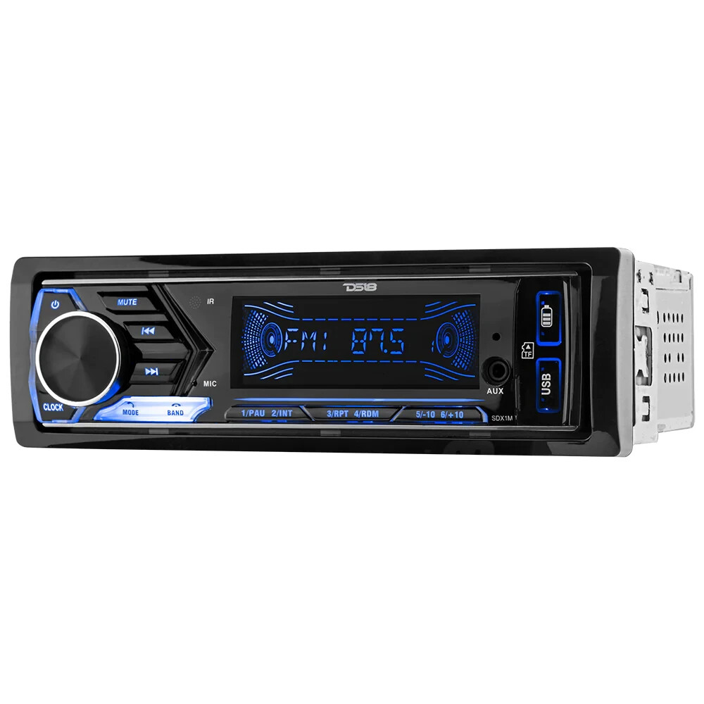 DS18 1 Single Din Bluetooth Radio Car Stereo Audio AUX/FM/SD/MP3 Player Remote