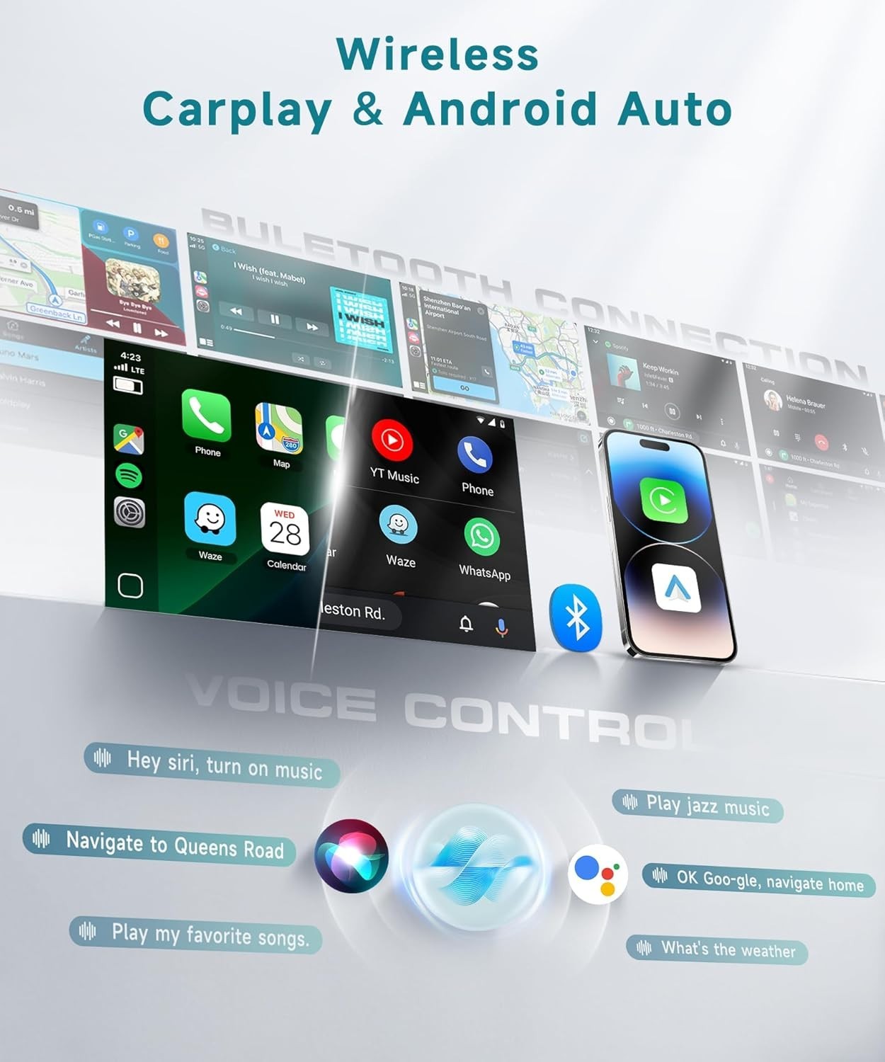 6.2″ 4+64G Android Auto Carplay for 2004-2008 Dodge RAM Jeep Chrysler 300C