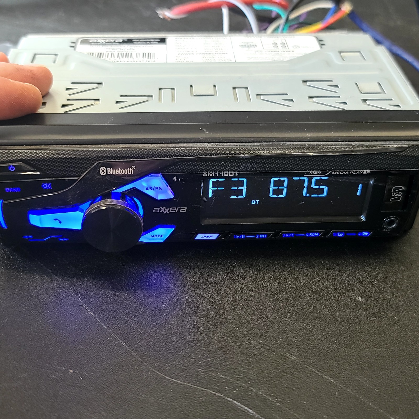Axxera AM118BT Bluetooth, USB, AUX BLUE SCREEN 💙