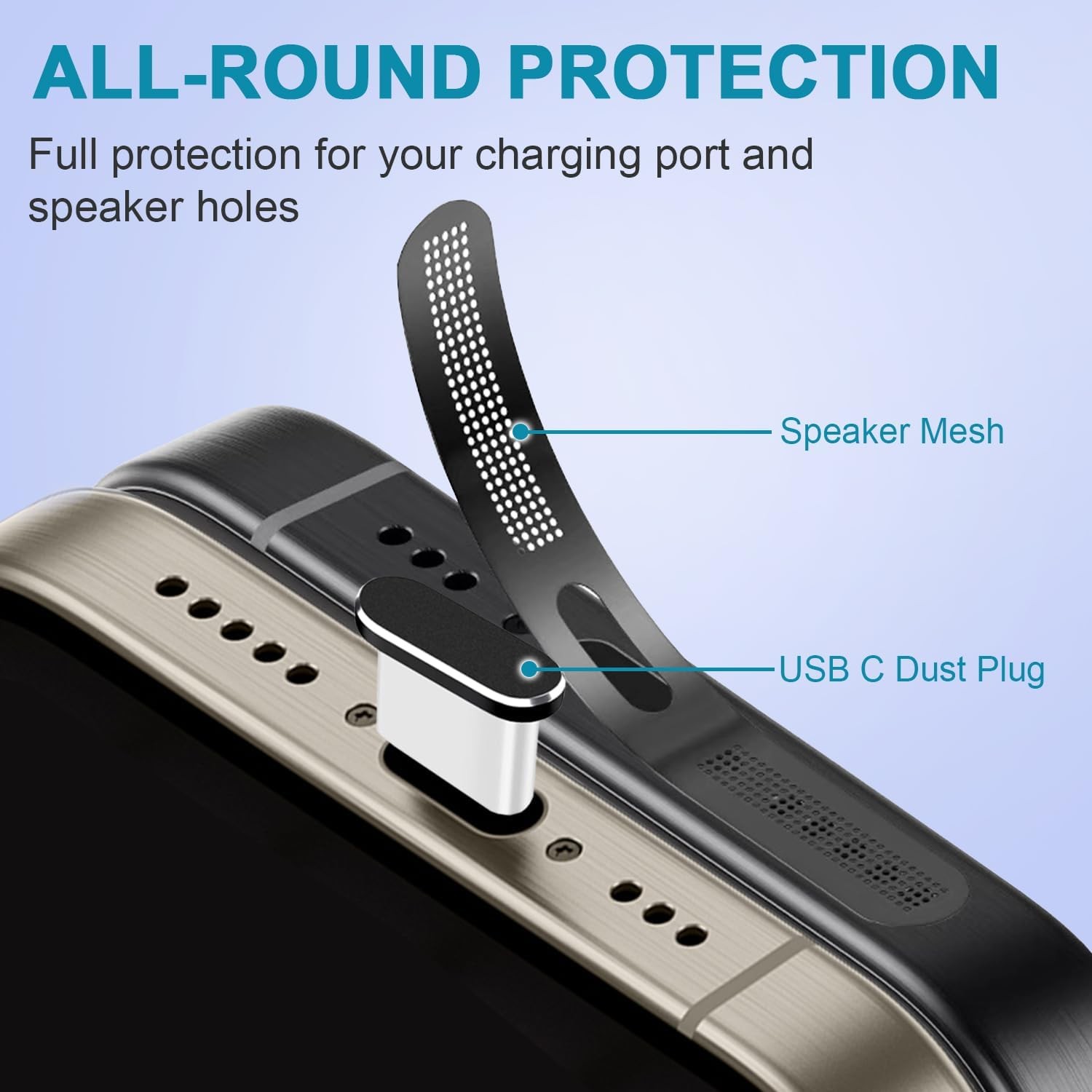 USB C Dust Plug, 4 Pack USB C Port Cover, Type C Charging Port Plug Cover with S