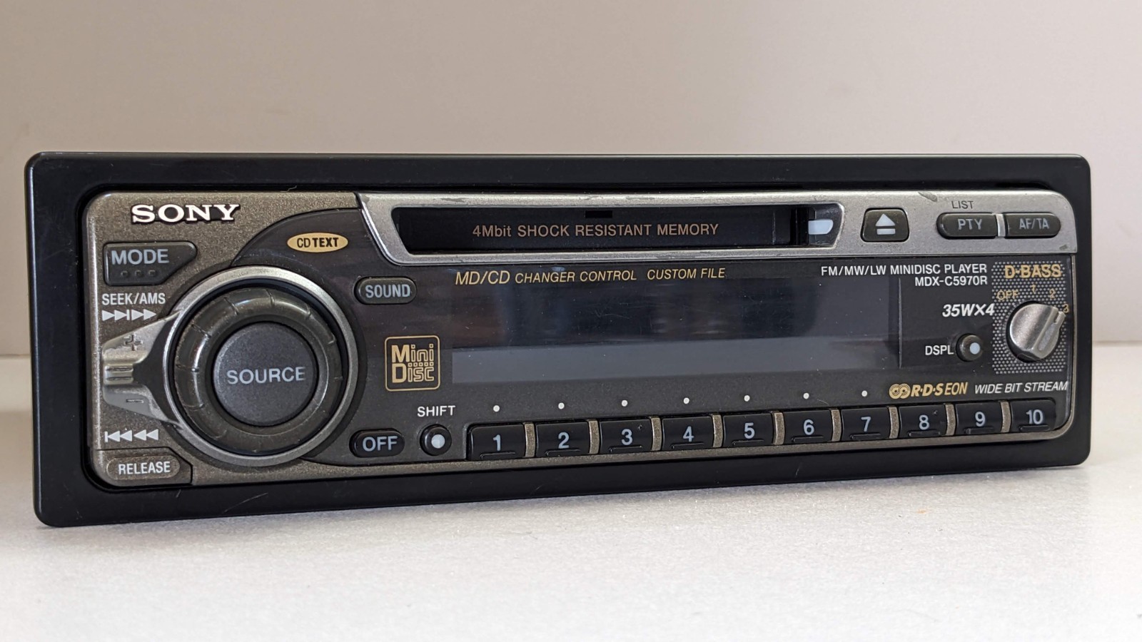 Oldschool Sony MDX-C5970R Mini Disc In-Dash Car Radio RDS 35W x 4 +Optional BT