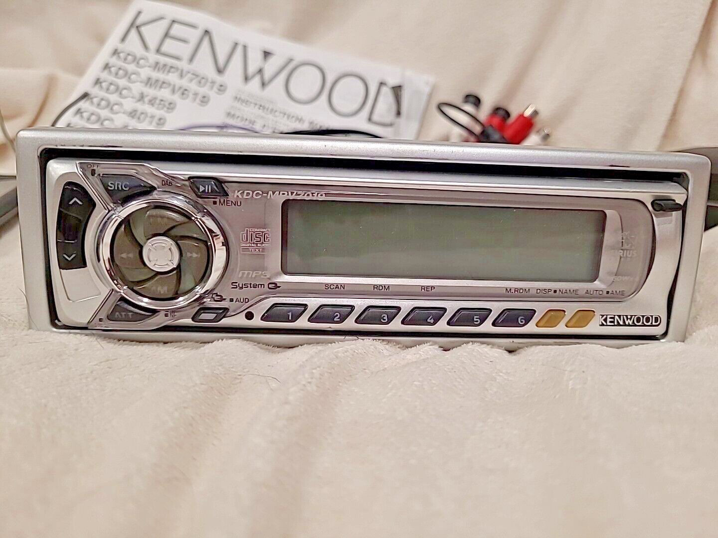 Kenwood KDC-MPV7019 Car Stereo Detachable Face Sirius CD MP3 Receiver Remote