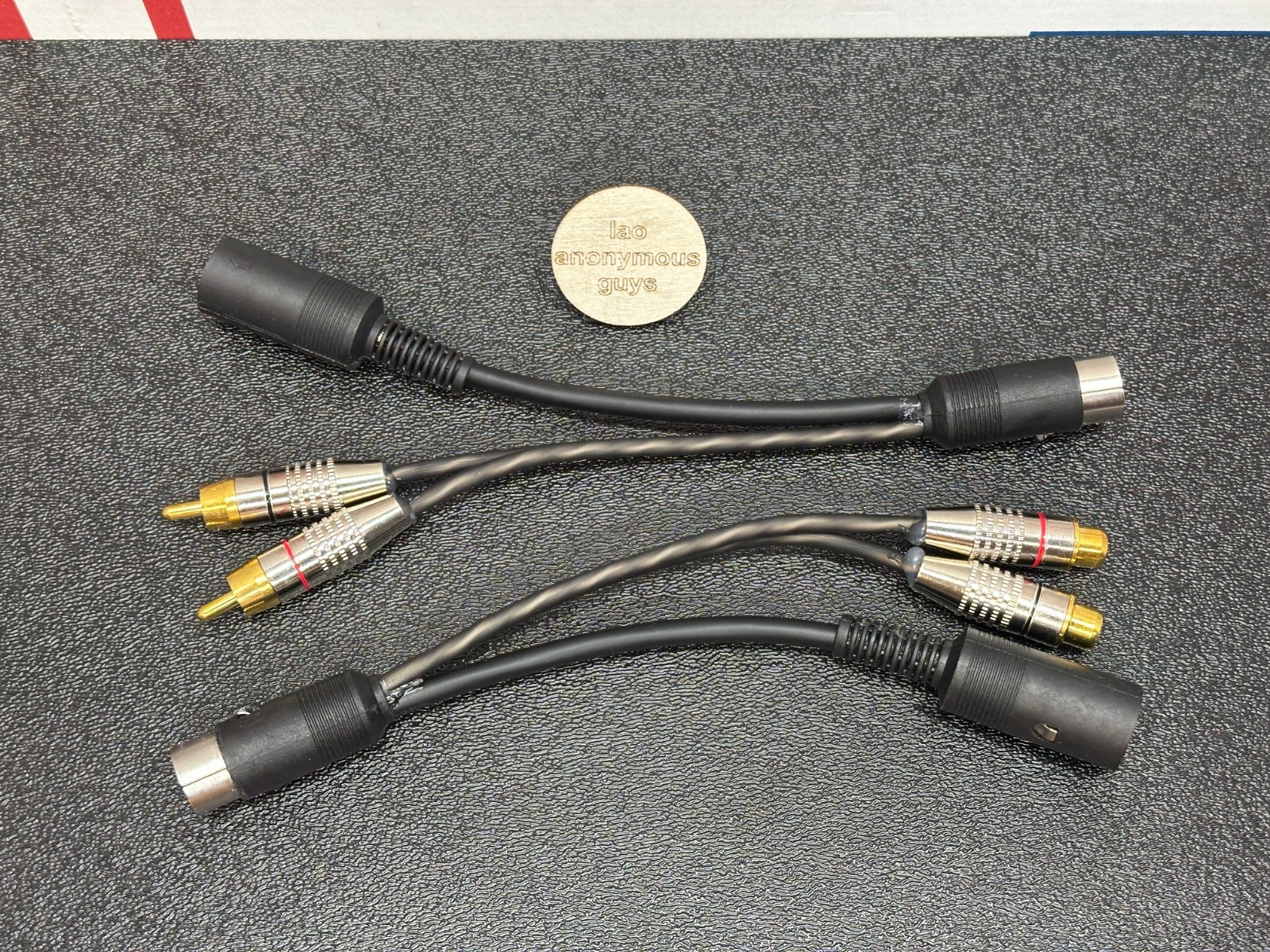 5-pin Male-Female DIN-RCA Injector for Kenwood Vintage Old School Interconnector